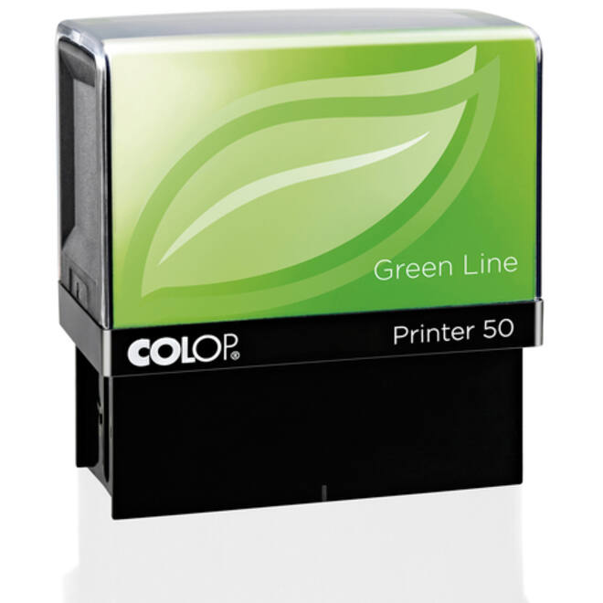 Tekststempel Colop 50 green line personaliseerbaar 7regels 69x30mm