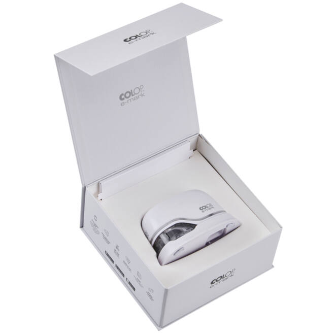 Tekststempel Colop E-Mark wit