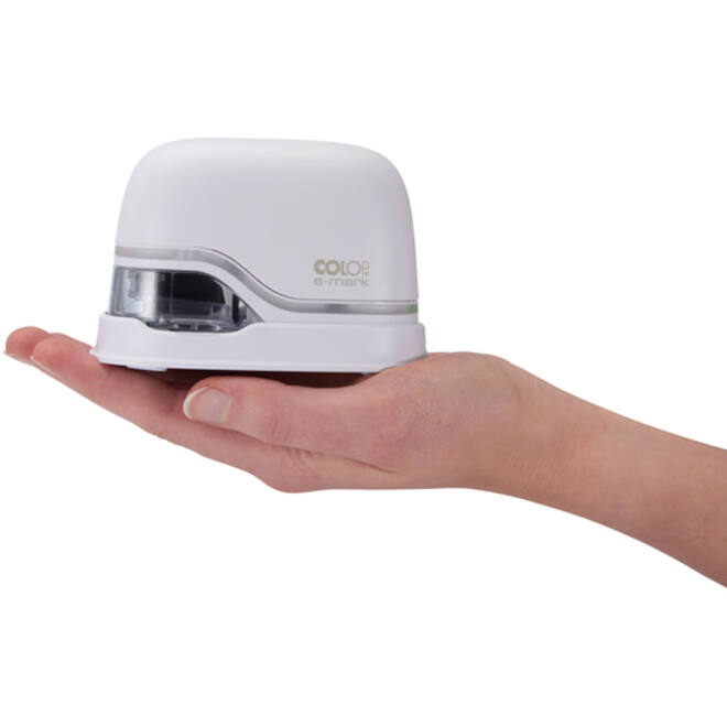Tekststempel Colop E-Mark wit