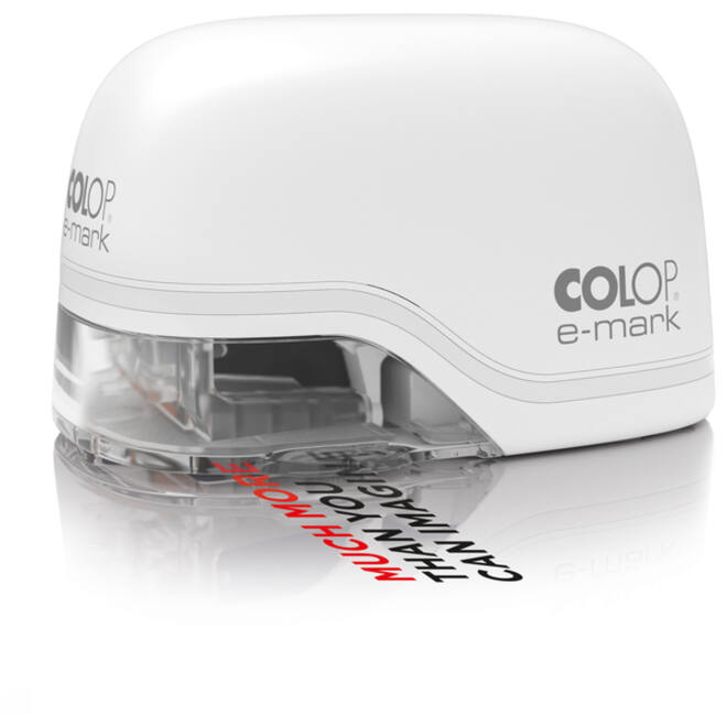 Tekststempel Colop E-Mark wit