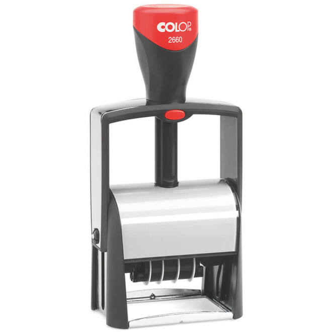 Woord-datumstempel Colop 2660 personaliseerbaar 37x58