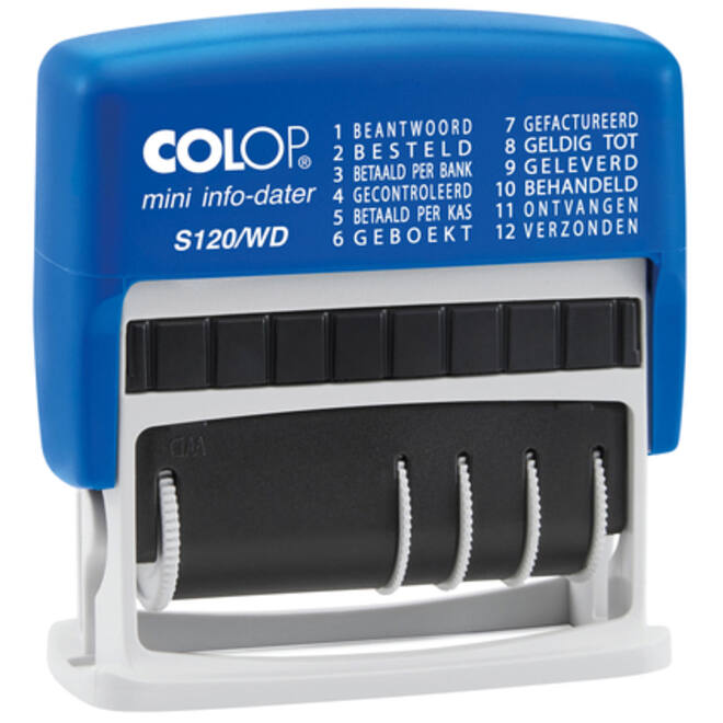 Woord-datumstempel Colop S120 mini-info dater 4mm