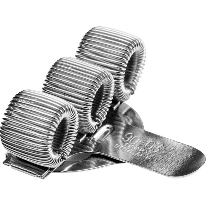 Penhouder Terry clip voor 3 pennen/potloden zilverkleurig