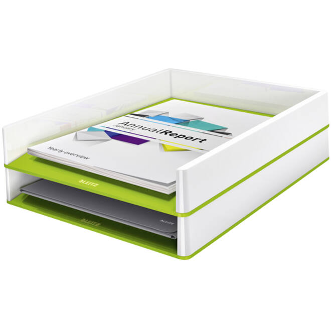 Brievenbak Leitz WOW A4 wit/groen