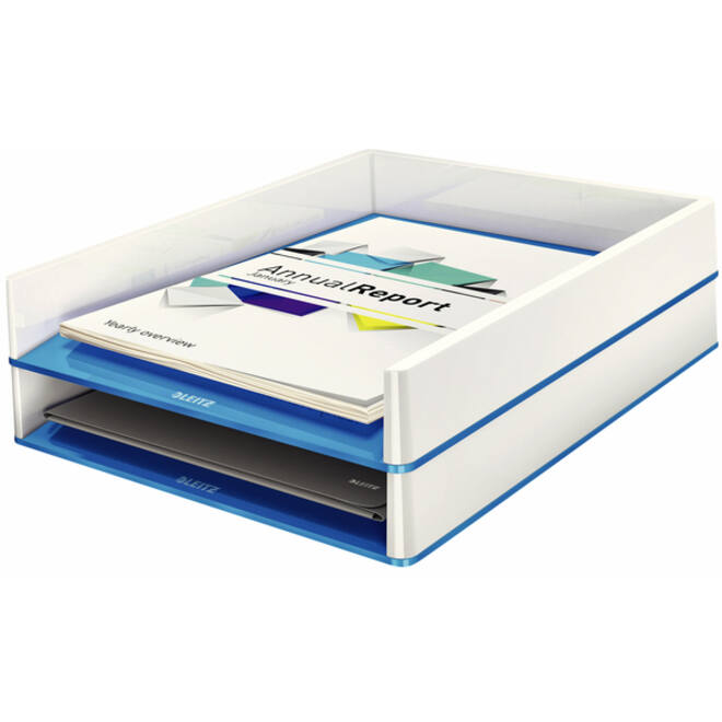 Brievenbak Leitz WOW wit/blauw