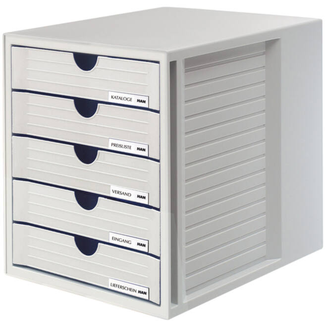 Ladenbox Han 1450 5 laden gesloten grijs