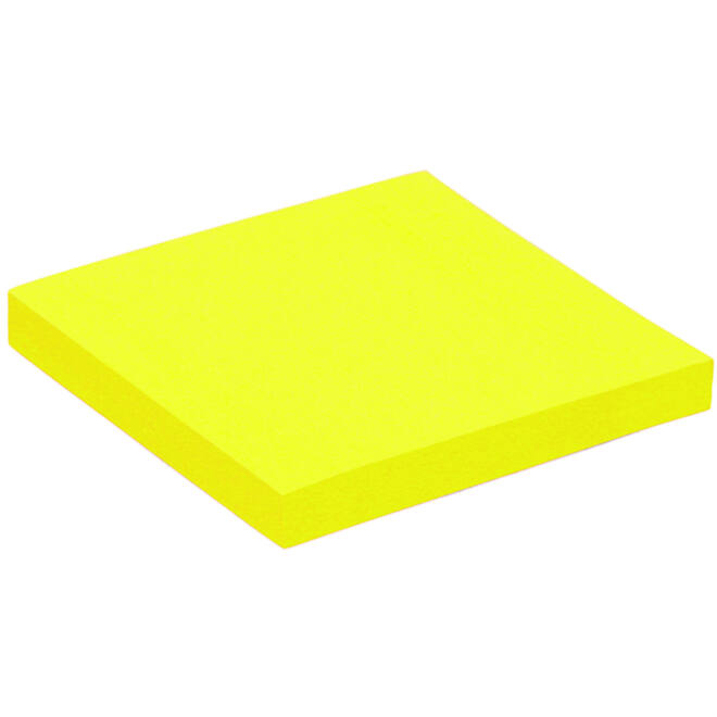 Memoblok Quantore 76x76mm neon geel