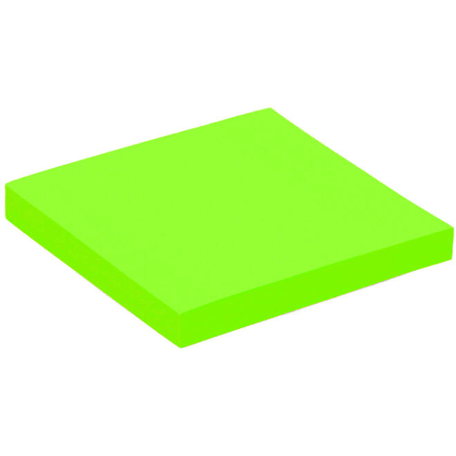Memoblok Quantore 76x76mm neon groen