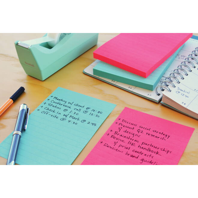 Memoblok Post-it 4690 Super Sticky 101x152mm lijn Bangkok