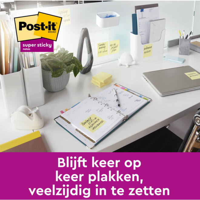 Memoblok Post-it 6920 Super Sticky 76x76mm geel