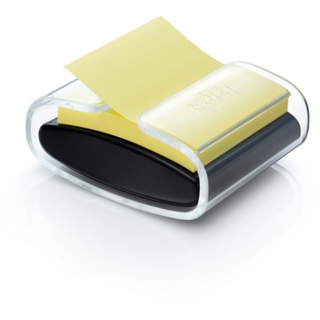 Memoblokdispenser Pro tbv Post-it Z-Notes 76x76mm incl notes transparant zwart
