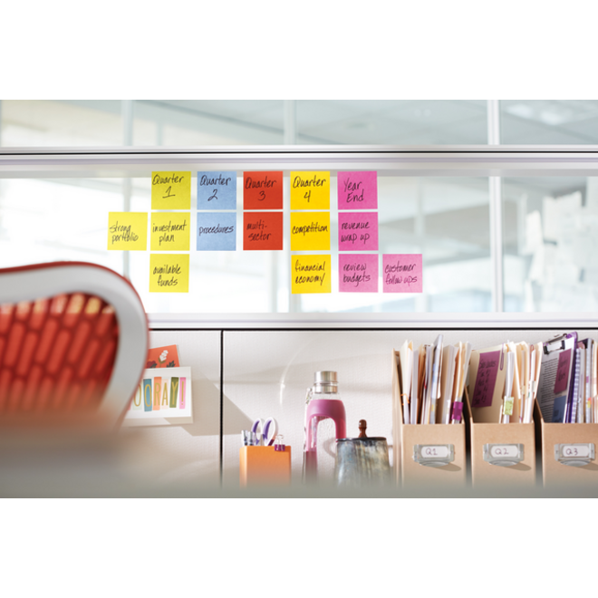 Memoblok Post-it Z-Note S330 Super Sticky 76x76mm 14+ 2 assorti