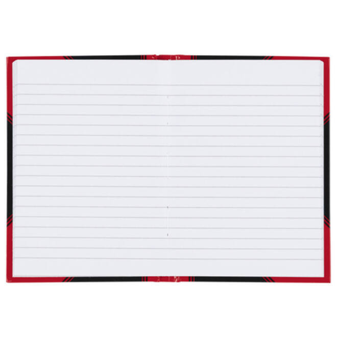 Notitieboek Bantex zwart/rood A6 lijn 70gr 96vel