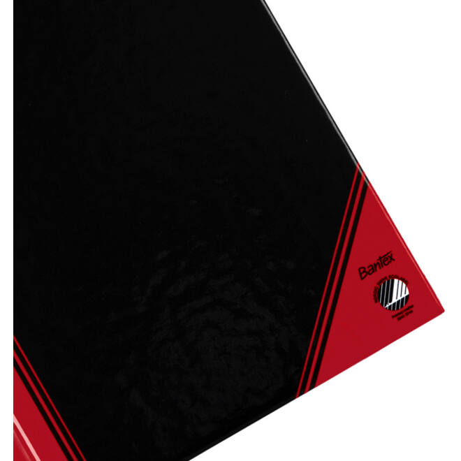 Notitieboek Bantex zwart/rood A6 lijn 70gr 96vel