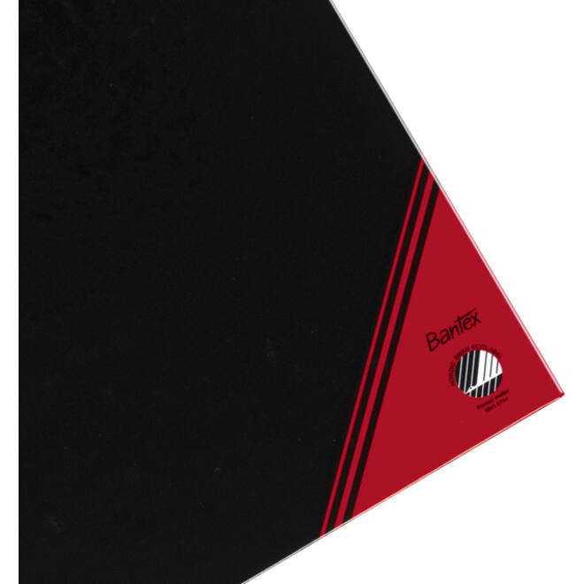 Notitieboek Bantex zwart/rood A5 lijn 70gr 96vel