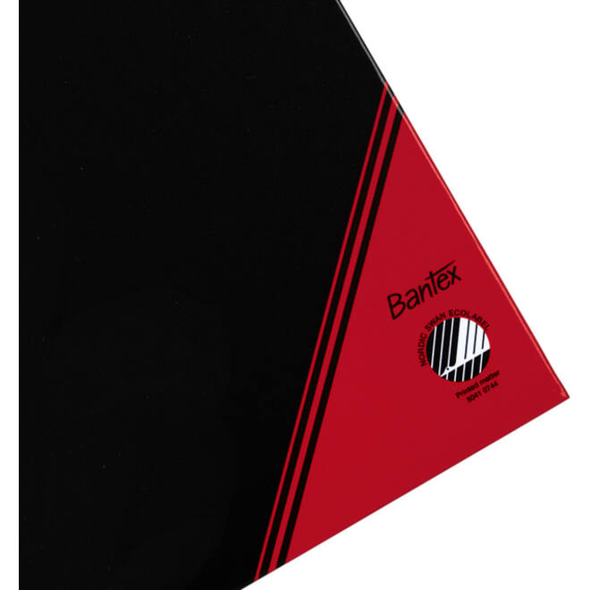 Notitieboek Bantex zwart/rood A4 lijn 70gr 96vel