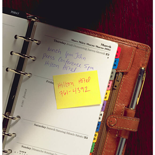 Memoblok Post-it 653-1B recycled 38x51mm canary yellow