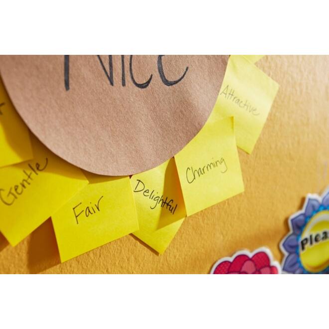 Memoblok Post-it 653-1B recycled 38x51mm canary yellow