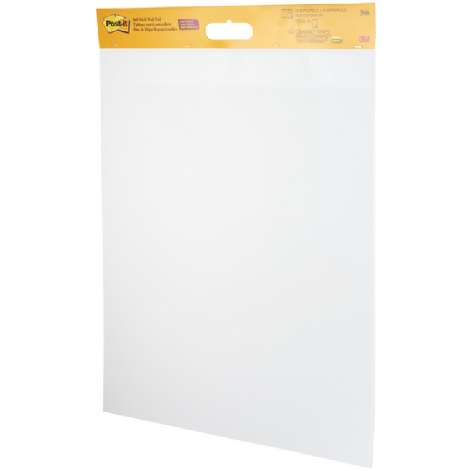 Meeting chart Post-it 566 super sticky 50.8x58.4cm wit incl Command bevestigingsstrip