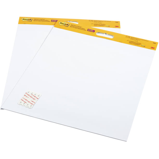 Meeting chart Post-it 566 super sticky 50.8x58.4cm wit incl Command bevestigingsstrip