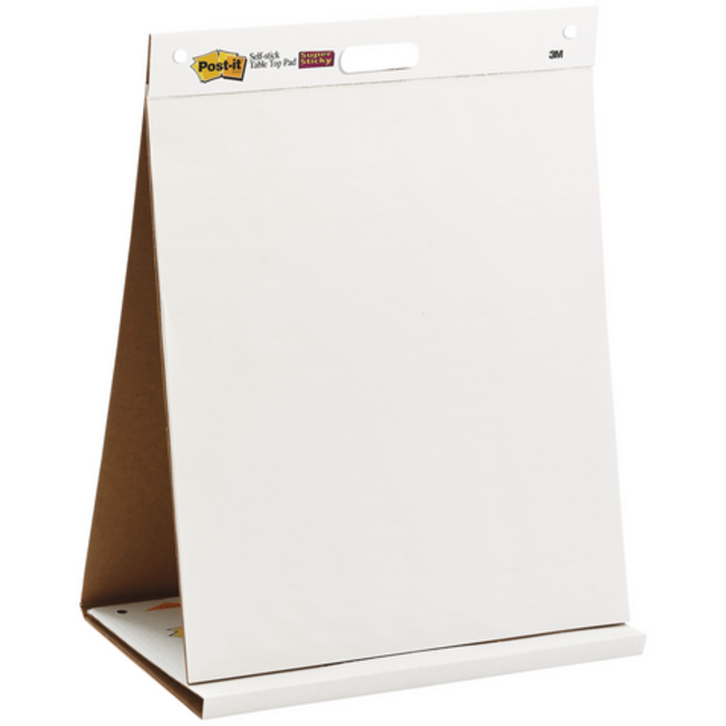 Meeting chart Post-it 563R Super Sticky 50,8x58,4cm met tafelstandaard wit