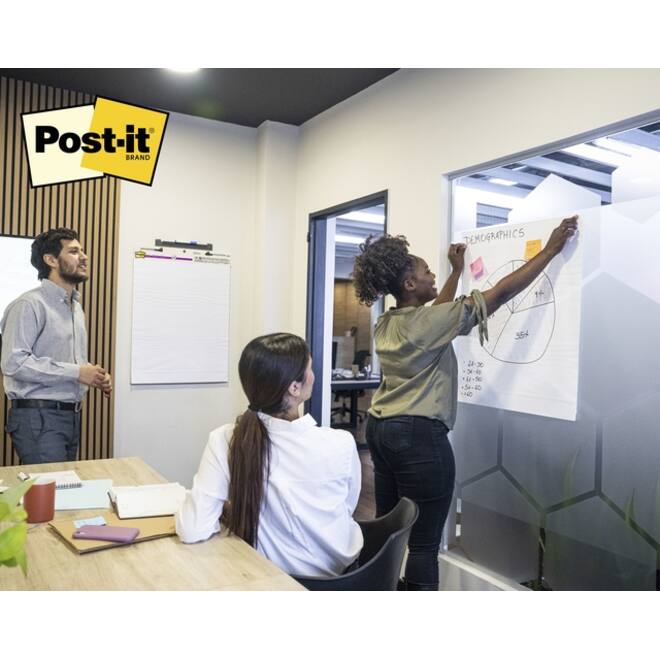 Meeting chart Post-it 559 Super Sticky 63.5x76.2mm wit 4+2 gratis