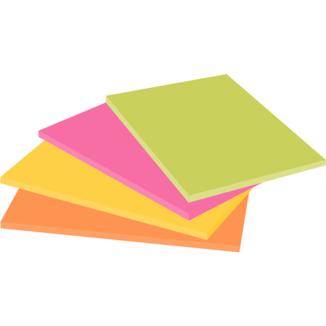 Memoblok Post-it 6445 Super Sticky 152x101mm assorti
