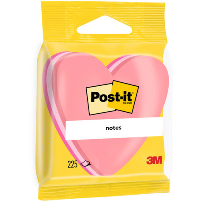 Memoblok Post-it Vormen 2007 70x70mm kubus hart roze