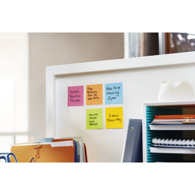 Memoblok Post-it 654 Super Sticky 76x76mm Rio