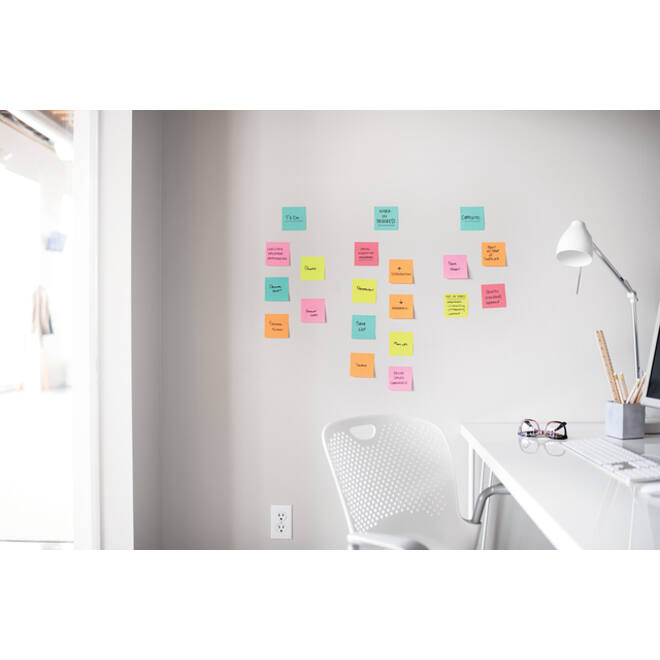 Memoblok Post-it 654 Super Sticky 76x76mm Rio