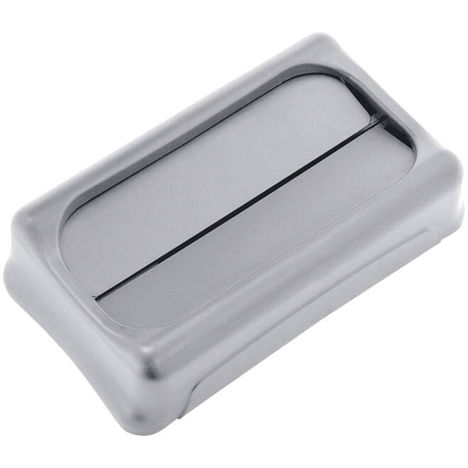 Deksel Rubbermaid Slim Jim Vented gesloten met swingsysteem grijs