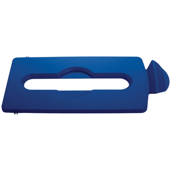 Deksel Rubbermaid Slim Jim Recyclestation inwerpopening voor papier blauw