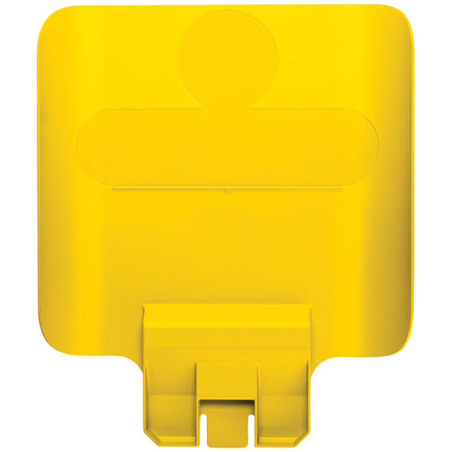 Paneel Rubbermaid Slim Jim Recyclestation voor label geel