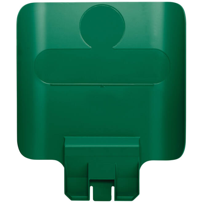 Paneel Rubbermaid Slim Jim Recyclestation voor label groen