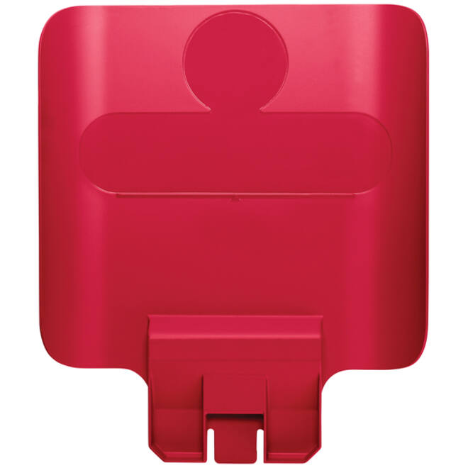 Paneel Rubbermaid Slim Jim Recyclestation voor label rood