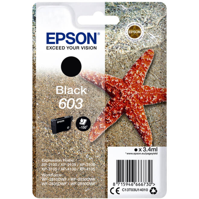 Inktcartridge Epson 603 T03U1 zwart
