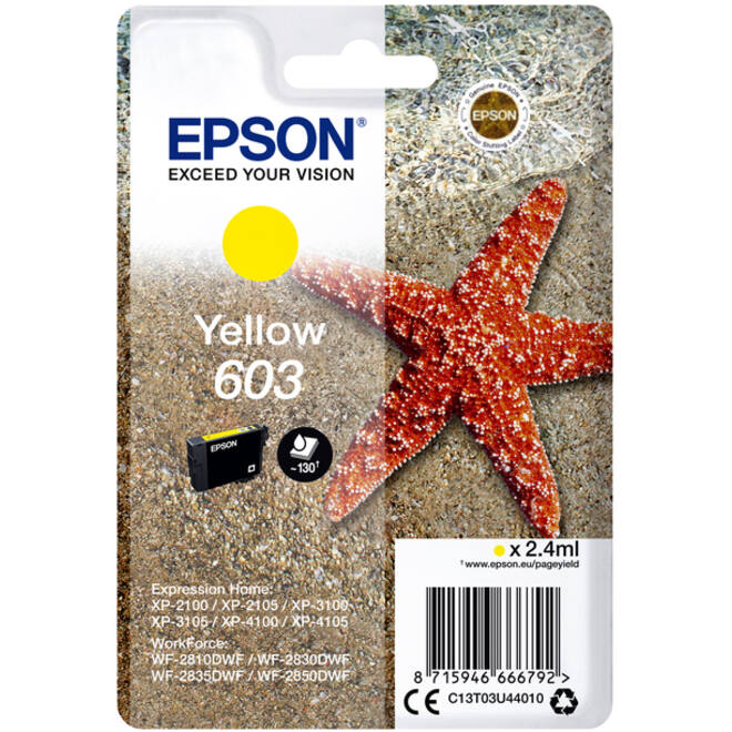 Inktcartridge Epson 603 T03U4 geel
