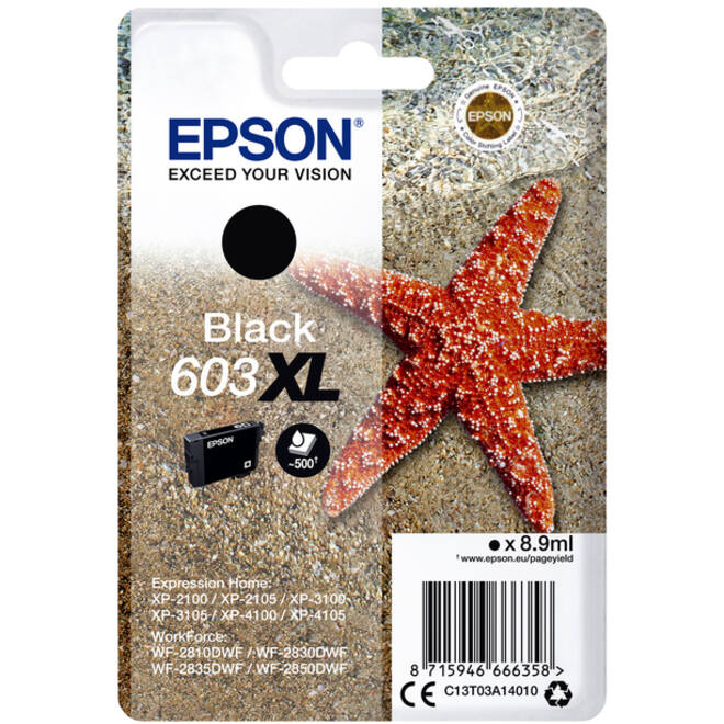 Inktcartridge Epson 603XL T03A1 zwart