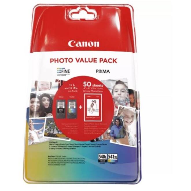 Inktcartridge Canon PG-540L CL-541XL zw+kl+papier