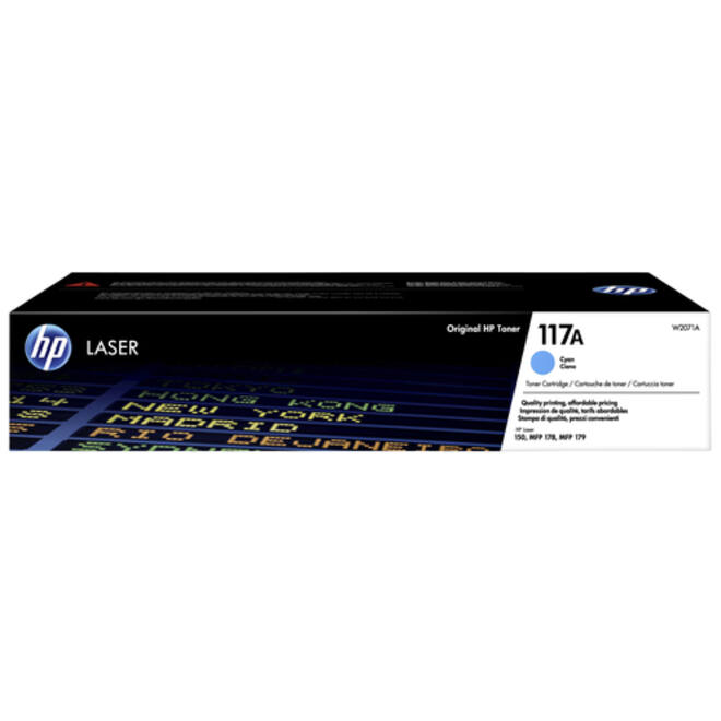 Tonercartridge HP W2071A 117A blauw