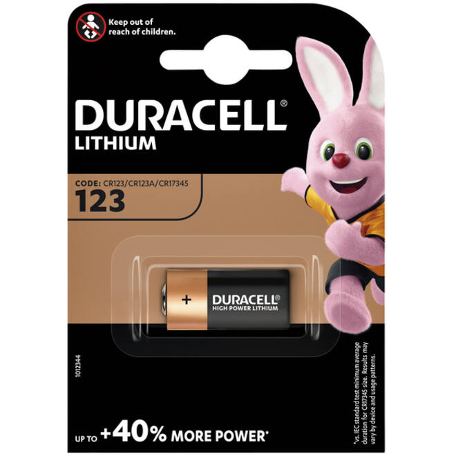 Batterij Duracell 1xCR123 high power lithium