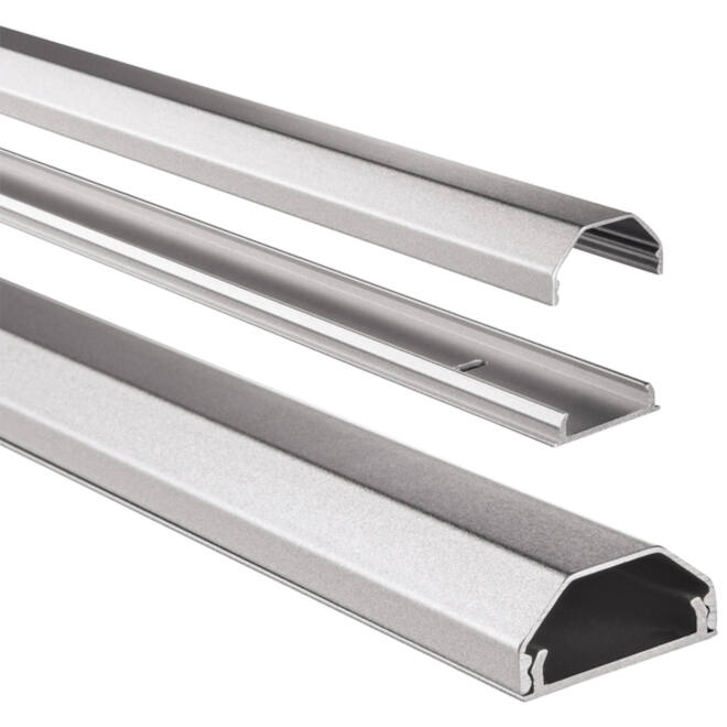 Kabelkanaal Hama hoekig 110/3,3/1,7 cm aluminium zilver