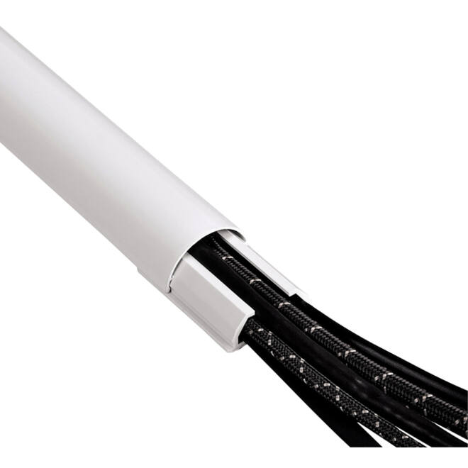 Kabelkanaal Hama halfrond 110/3,3/1,8 cm aluminium wit