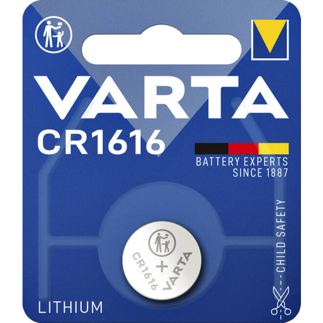 Batterij Varta knoopcel CR1616 lithium blister à 1stuk