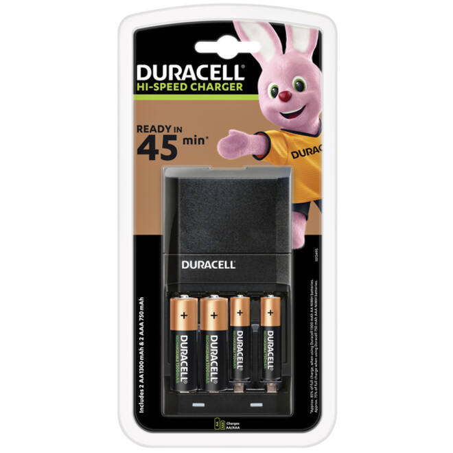 Batterij oplader Duracell CEF27 + 2xAA +2xAAA