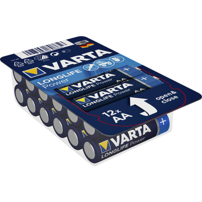 Batterij Varta Longlife Power big box 12xAA