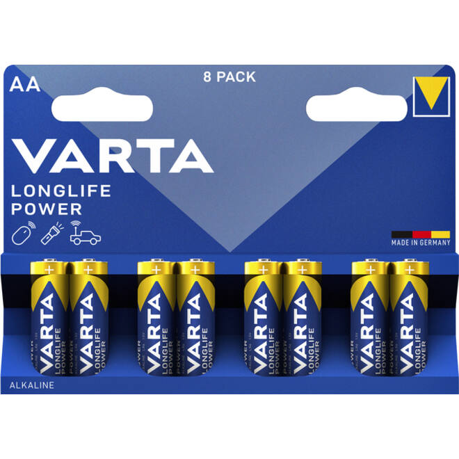 Batterij Varta Longlife Power 8xAA