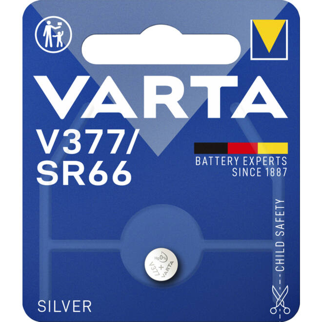 Batterij Varta knoopcel V377 horloge blister à 1stuk