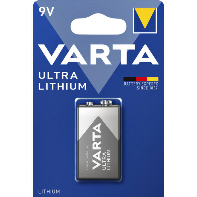 Batterij Varta Ultra lithium 9Volt