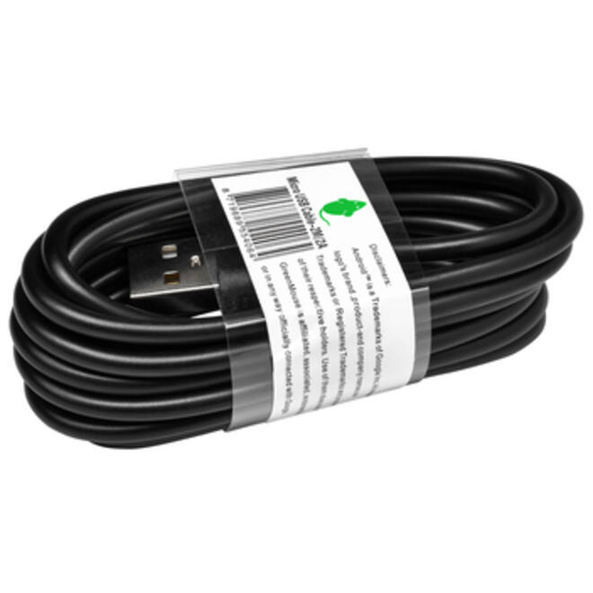 Kabel Green Mouse USB Micro-A 2.0 2 meter zwart